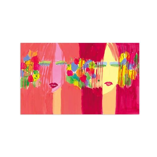 Reproductions de Tableaux Célèbres Walasse Ting 60x100cm Toile Seule pour Décoration Personnalisée