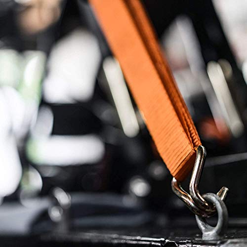 Ratchet Straps, 2" X 17' Heavy Duty Ratchet Straps Load Up To 10000Lbs Cargo Straps For Trucks, Tie Down Strap For Moving Appliances, Lawn Equipment #TOP1