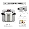 T-fal Clipso Stainless Steel Pressure Cooker, 8 Quart, Recipe Book, Steam Basket, Easy-Open Lid, Secure Locking System, Adjustable Pressure Valve, Induction Cookware, Pots and Pans, Kitchen, Silver