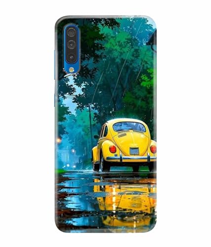 Image of Printed Hard Back Case Cover & Compatible for Samsung Galaxy A70 / Samsung Galaxy A70S | Car Painting Art (Multicolor) - D1197