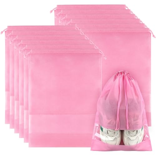 12 Pack Shoe Bags for Travel, Large Travel Shoe Bag for Packing with Window