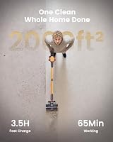 Zulyxio Cordless Vacuum Cleaner, 580W 50Kpa Powerful Stick Vacuum with 65 Mins Runtime,Anti-Tangle, Self-Standing, Rechargeable,Lightweight Vacuum Cleaners for Home Hardwood Floor Carpet Pet — image 3
