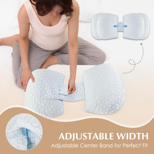 Image of DONAMA Memory Foam Pregnancy Pillow for Sleeping, Cooling Maternity Pillow