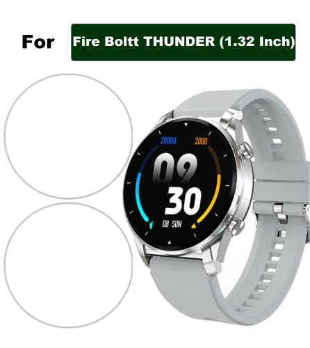 Image of Hydrogel Screen Protector For FIRE BOLTT THUNDER SMARTWATCH (1.32 inch) - Anti-Scratch, Bubble-free, Edge To Edge Soft TPU Film Screen Guard for FIRE BOLTT THUNDER (Pack of 2)
