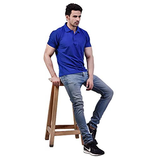 Image of SMAN Men's Polo T-Shirt Regular Fit Half Sleeve Multi Color Combo Pack of 2