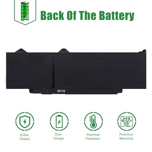 Image of DR02P Laptop Battery Replacement for Dell Latitude 5350 5440 5450 5540 5550 7455 3340 3440 3450 3540 3550 5340 Precision 3480 3490 3580 3590 Series 02X1V9 2X1V9 RXF9T 803W6 WYJ45 11.4V 54Wh