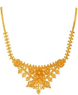 P.C. Chandra Jewellers Women's 22k (916) Yellow Gold Metal Necklace - 8.22 Grams