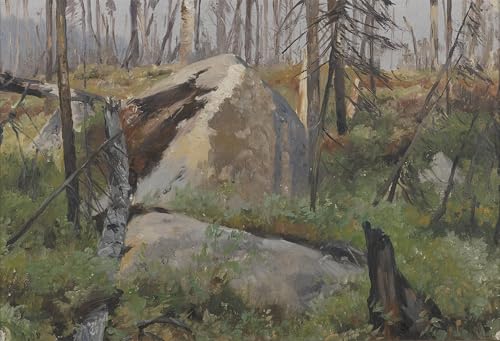 Arte pared de bosque en Canadá por Richard Friese, lienzo decorativo para hogar de 60x90cm