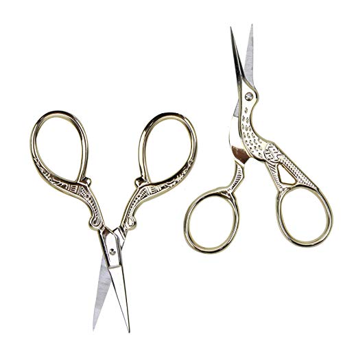 Aqueenly LN2A0RU3X6 Embroidery Scissors, Stainless Steel Sharp Stork Scissors thumb #1
