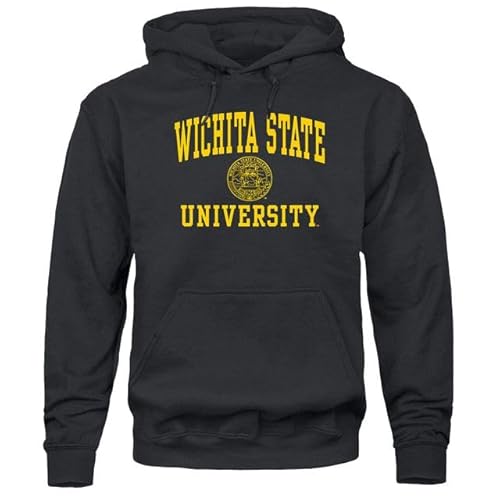 Barnesmith Wichita State University Shockers Hooded Sweatshirt, Heritage, Black, Medium