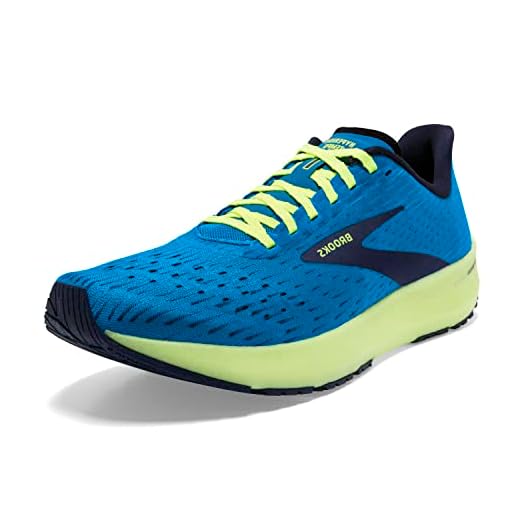 Brooks Hyperion Tempo Sneakers for Men Offers Flexible Cushioning, Breathable Fabric Lining, and Removable Insole Shoes Blue/Nightlife/Peacoat 11 D - Medium
