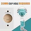 HBL' 50 Pack Soft Close Cabinet Hinges European Kitchen Cabinet Hinges for Frameless Cabinet Door, 35MM Quick Release Cup Hinges, 110 Full Overlay, 3D Adjustable and Slow Close Hinges