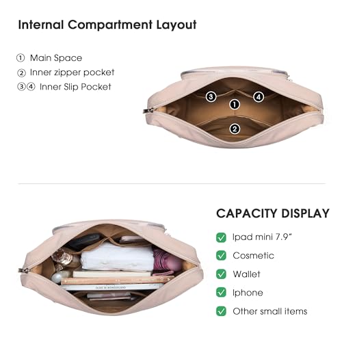Image of Crossbody Bag for Women, Large Lightweight Nylon Shoulder Purse for Travel | Trendy Crossbody Purse with Roomy Multi-Pocket Design, Large Capacity, Waterproof for Everyday Use, Shopping, Work & Weekend