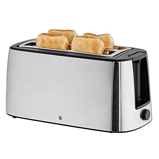 WMF Stelio - Tostadora de Doble Ranura Larga, Cromargan, Acero Inoxidable