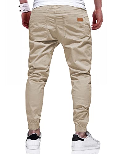 Image of JMIERR Mens Cotton Stretch Joggers Casual Twill Athletic Track Pants