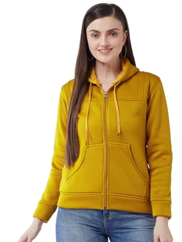 Image of Pivl Women Solid Hooded Jacket for Winter