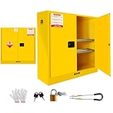 50 Gal-Flammable Safety Cabinet, Cold-Rolled Steel...