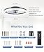 AQUBT Ceiling Fans with Lights and Remote, 20