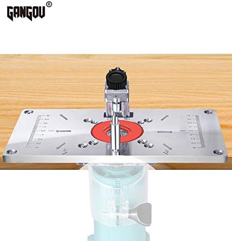 Router Table Insert Plate,Router Templates, Trimming Machine Flip Board Woodworking Trimming Machine, Table Insert Plate Aluminum Board Trimming Machine Flip Board for Woodworking