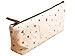 Produktbild dylandy Federmäppchen Pen Tasche Bleistift Halter Pastoral Blume Floral Pen Pouch Leinwandbild Stationery Aufbewahrungstasche Reißverschluss Kosmetiktasche für Schüler Büro Schulbedarf (beige) 19.5*8*4cm beige