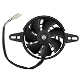 Material: Kunststoff + Metall JAP768 Motorrad elektrisch Kühl Thermal Lüftermotor 12V gepasst for chinesische 200cc 250cc Quad ATV 4 Wheeler Go Kart Dirt Pit Bike UTV (Farbe : Schwarz)