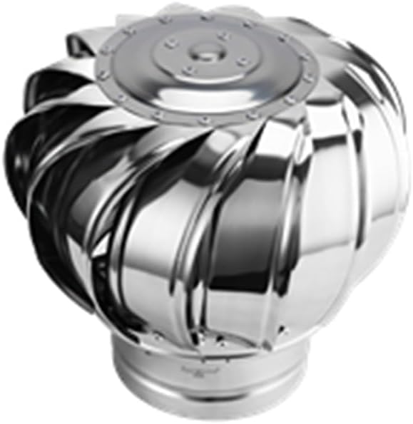 Round Roof Turbine Ventilator House, Wind Turbine Flash Cap Vents, 110-300mm Diameter, Galvanized Steel All Weather Roof Vents (Size : 150MM)