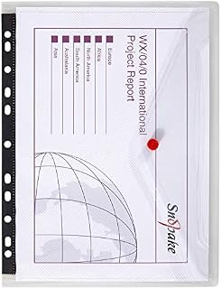 Snopake A4 Polyfile RingBinder Popper Wallet  Clear [Pack of 5] Ref: 12566