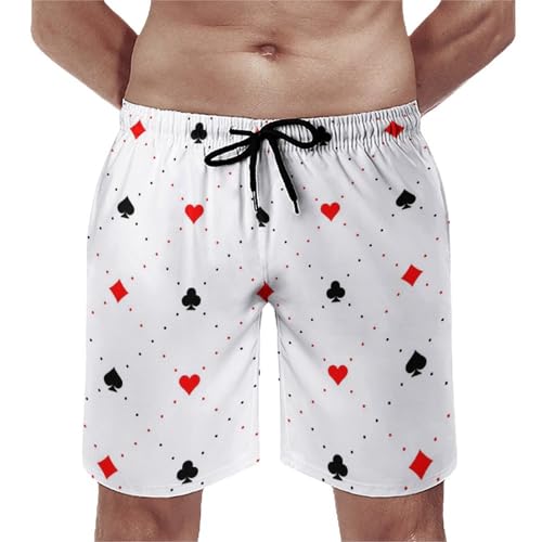 Shorts de bain homme anti frottement séchage rapide maillot cartes à jouer