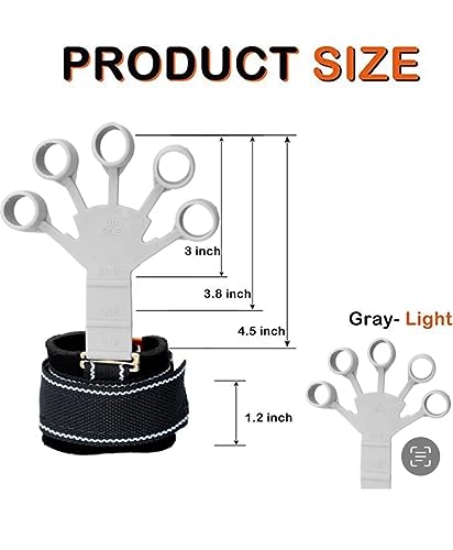 Image of FITFIX New 2 PCS Finger Gripper Forearm Strengthener Yoga Resistance Band Finger Gripper for Veins Wrist pain Relief Vein gripper for Hand Finger Grip Wrist Muscles Finger Strengthener Finger Gripster