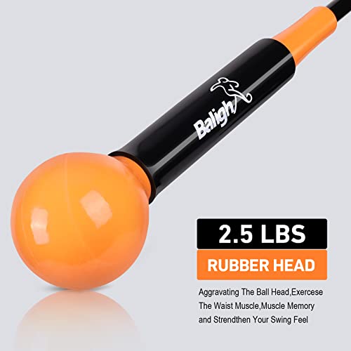 Balight Golf Swing Trainer Aid and Correction for Strength Grip Tempo & Flexibility Training Suit for Indoor Practice Chipping Hitting Golf Accessories (40 Inches, Orange) - Thumbnail 4