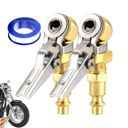 Buse à air pour pneu avec 2 clips hermétiques et outil de jauge de tuyau