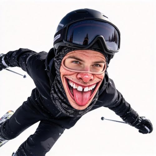 Old Man Ski Mask Funny Realistic Face Ski Mask 3D Printed Balaclava Winter - image 2