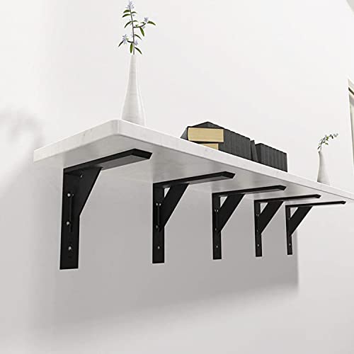 Heavy Duty Shelf Brackets 2 Pack 16" X 10" X 2 1/5" Steel Countertop Support Bracket L Brackets Mantel Bracket For Wood Granite Quartz Countertop #TOP5