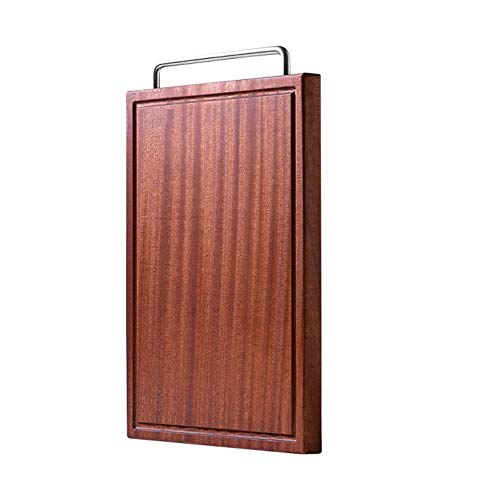 Suncha Wood Cutting Board for Kitchen with Handles 16.511.8 Inch Ebony Wood ZB3342 Wooden Kitchen Chopping Boards for Meat, Cheese, Bread, Vegetables &Fruits- Knife Friendly Kitchen Butcher Block