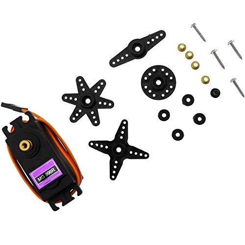 Image of REES52 360 MG996R Servo Motor | MG996 Servo Motor | Metal Gear Servo High Torque Digital Servo with Arm Horn | 360 Degree Servo Motor Robot Servo for Futaba