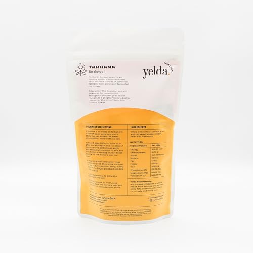 yelda natural Türkische Tarhana Suppe 500gr | Traditionelle Vegetarisch Suppe enthält Joghur | Natürliche Wintersuppe ohne Zusatzstoffe | Hausgemachte Tarhana-trockene Suppenmischung