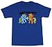 My Little Pony Friendship Is Magic Rainbow Dash and Applejack Bro Hoof Adult Royal Blue T-shirt (Adult Medium)