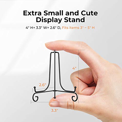 Tr-Life Plate Stands For Display - 4 Inch Plate Holder Display Stand + Metal Easel Stand For Picture Frame, Decorative Plates, Book, Photo, Collectibles (2 Pack) #TOP5
