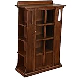 Crafters and Weavers Arts and Crafts Mission Oak Bookcase with Cut Outs and Side Shelves