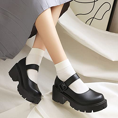 Mary Jane Platform Shoes for Women Wedges Lolita Shoes School Shoes3