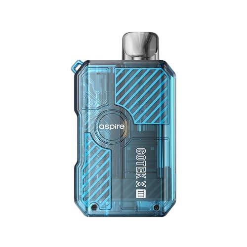 TVDC Aspire Gotek X3 Pod Kit -1200mAh Battery, Adjustable Airflow, LCD Display, Mesh Coil, Draw-Activated Vape Kit for MTL & RDTL | 2ml Cartridge, No Nicotine (Blue)