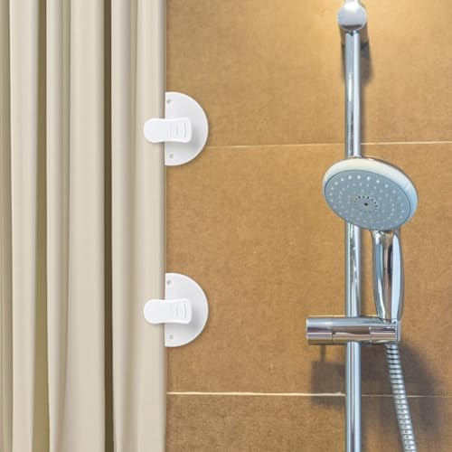 Miniatura 4 de Geehua 6 Clips De Cortina De Ducha, Autoadhesivos, Soporte Para Cortina De Ducha, Clips De Protección Contra Salpicaduras, Pesos De Cortina De Baño Para El Hogar, Bañera Interior, Portasalpicaduras A