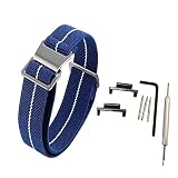 RichieStrep - Cinturino in nylon per orologio da polso con truppe francesi da 20 mm per Casio GShock 5600/5610 G100 GW2310 DW6600/GW6900 GA800 5700, Nessuna pietra preziosa