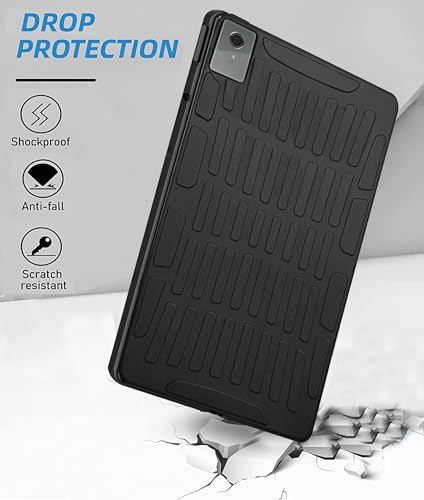 Image of TGK Rugged Back Cover for Lenovo Idea Tab Plus 12.1 inch Tablet Case TB361FU TB361ZU (Black)