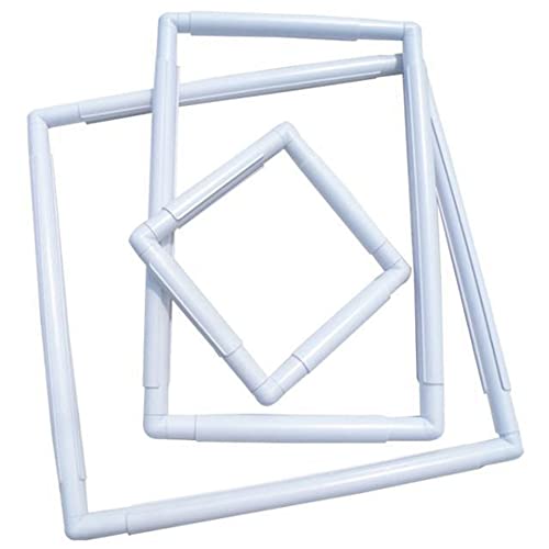 Wisyurt Square Embroidery Hoop Frames White Rectangular Hoop Embroidery Snap Frame DIY Sewing Tools for Quilting Silk-Painting - Image 3