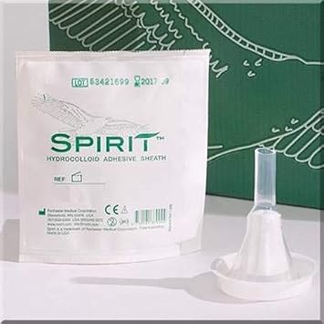 Spirit1 Male External Catheter Self-Adhesive Seal Hydrocolloid Silicone Medium, 35102 - CASE of 100