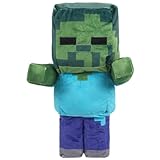 Pixel-Style Game Basic Plush Character Soft Toy, Video Game-Inspired Collectible Plushies Gifts for Kids & Fans (Zombie)