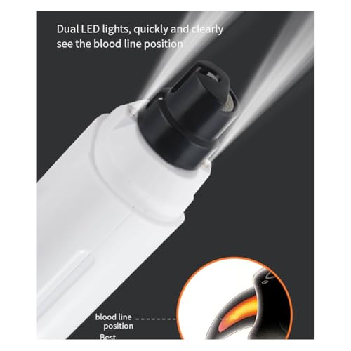 Cortauñas eléctrico para perros con luz LED y carga USB 3