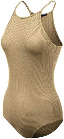 Girls's Scoop V-Neck Racerback Sleeveless Tank Prime Ribbed Cotton Halter Bodysuit 2 41P2nCjyH+L. AC
