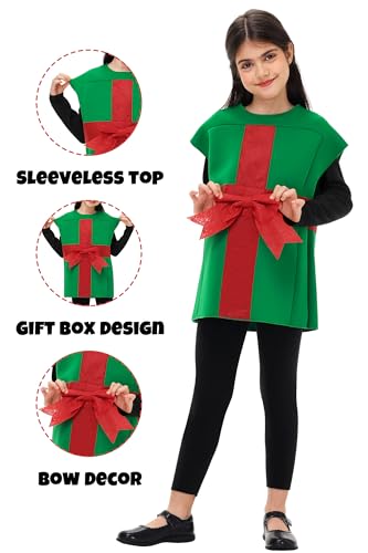Disfraz caja de regalo navideña para niño S-XL miniatura 4
